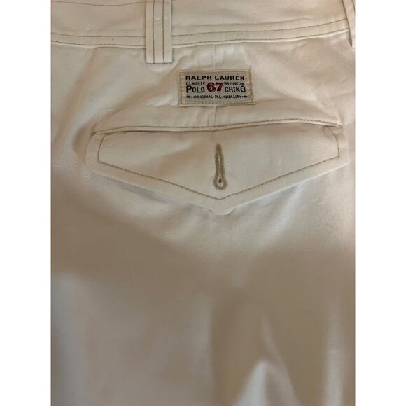 Ralph Lauren Polo 100% White Cotton Classic 67 Chino Cargo Shorts Mens 42 - Picture 7 of 8